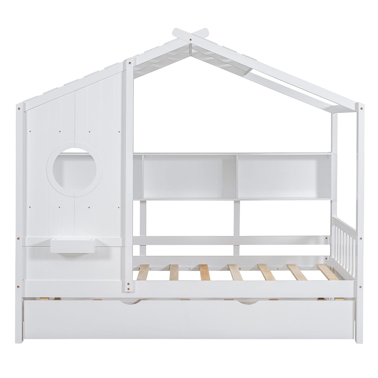 Modern Design House Bed With Storage Shelf