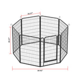 Heavy Duty Metal Playpen With Door, Dog Fence Pet Exercise Pen