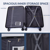 Hardshell Suitcase Spinner Wheels Lightweight Durable Suitcase With Tsa Lock, 3 Piece Set