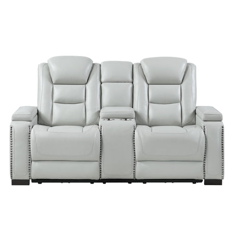 Reclining Power Set, USB, LED, Bookshelf Arms, And Drop Down Table