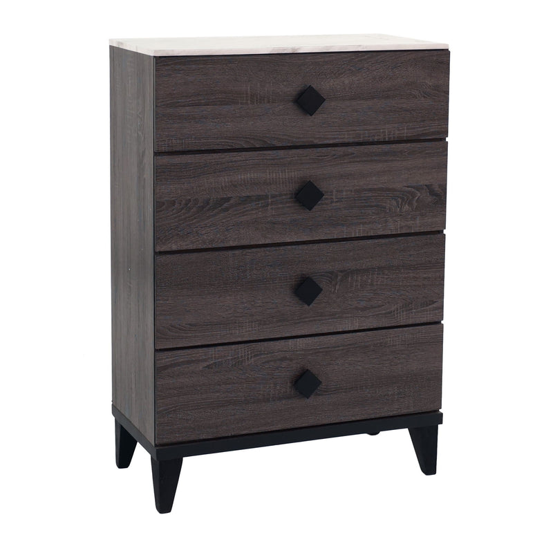 Bedroom Chest Of Drawers With 4 Drawer Storage - Gray / Gray