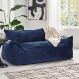 Fila - Velveteen Oversized Seater Bean Bag Chair With Armrests