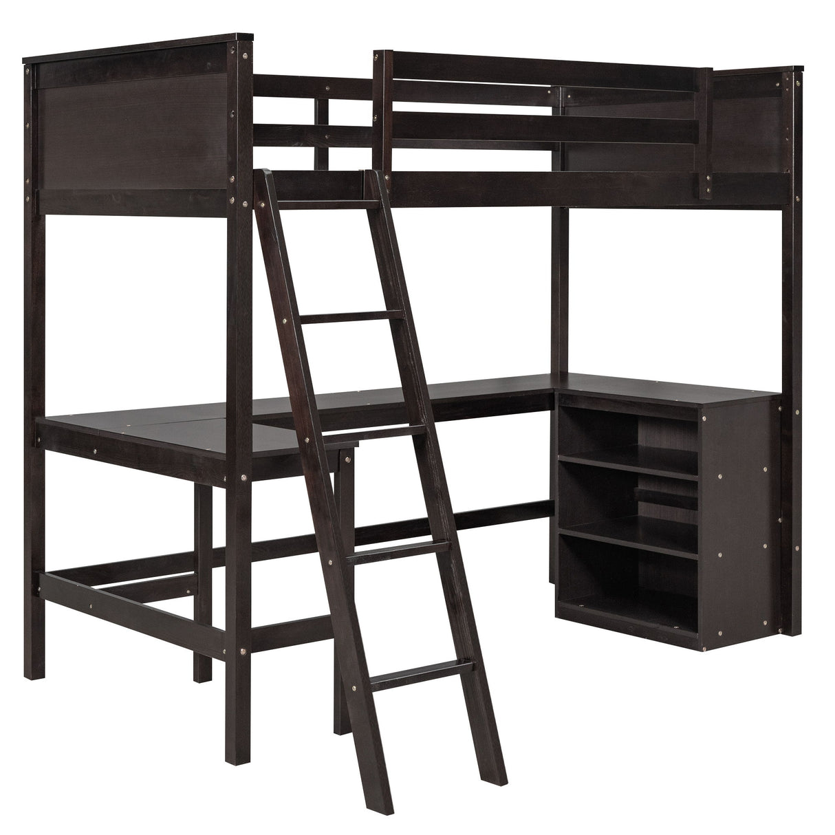Loft Bed With Shelves With Desk