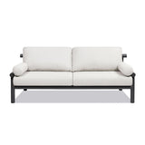 Zara - Dowel Frame Bolster Patio Deep Seating Sofa - Wheat Beige Axroma Olefin