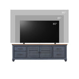 Americana - 84 In TV Stand For TVs Up To 90" - Blue