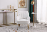 Modern Mid-Century Chair Tufted Sherpa Armchair For Living Room Bedroom Office
