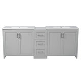 Double Sink Bathroom Vanity With Quartz Countertop