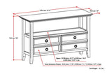 Amherst - Console Sofa Table, Handcrafted