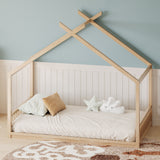 Montessori Style House Bed For Kids, Floor Bed Frame With Headboard And Footboard