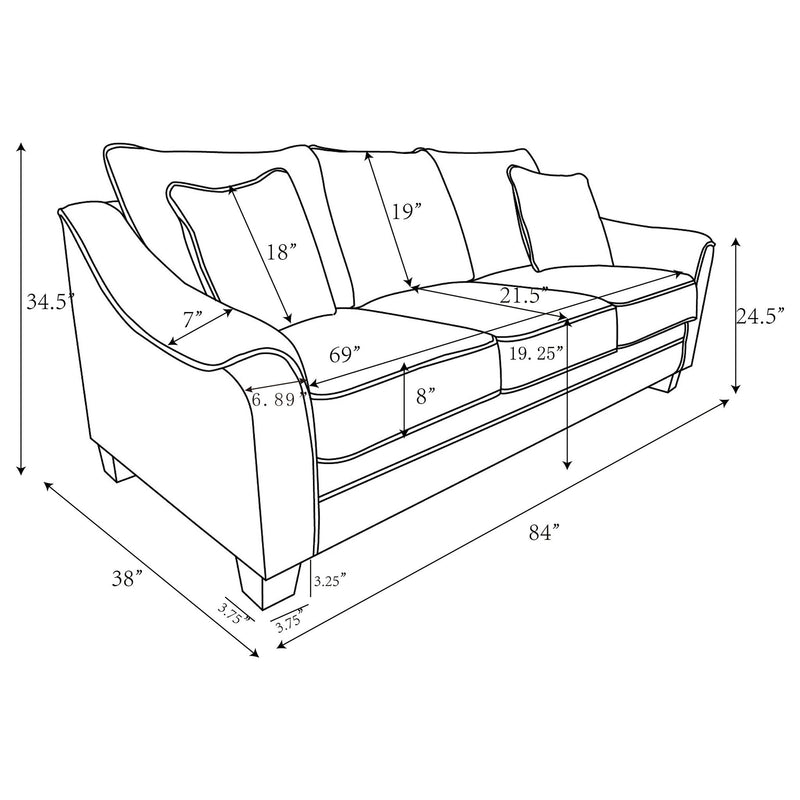 Lido - 2 Piece Sofa Set - Light Gray