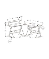 Computer Desk, Home Office, Corner, L Shape, Laptop, Durable Construction