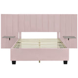 Upholstered Platform Bed With Big Headboard