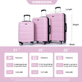 3 Piece Luggage Sets Lightweight & Durable Expandable Suitcase With Two Hooks