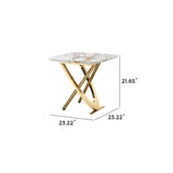 Contemporary Marble Pattern Top Table With Stainless Steel Base