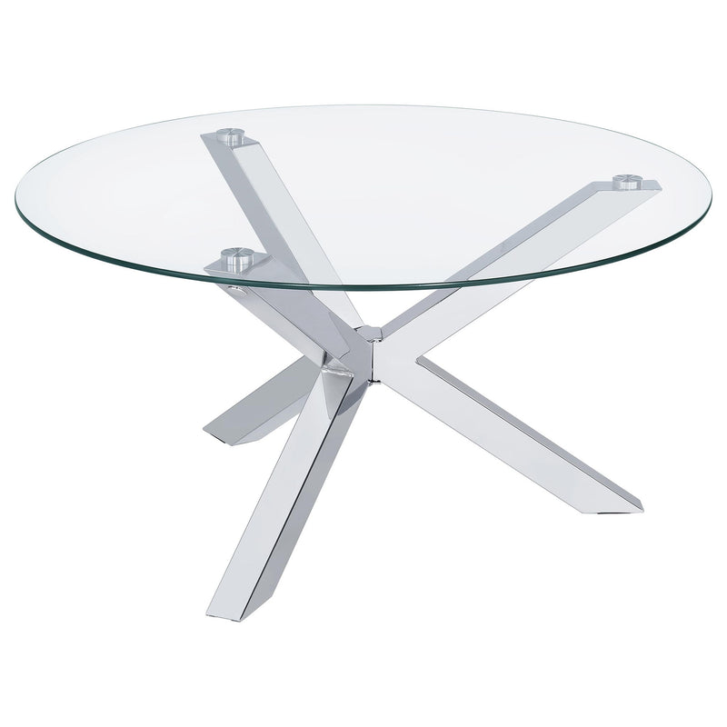 Round Top Coffee Table - Chrome