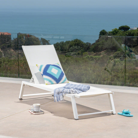 Myers - Chaise Lounge - White