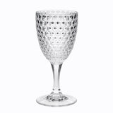 Diamond Cut Plastic Wine Glasses (Set of 4)