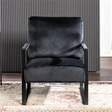 Classic Mid Century Modern Accent Chair With Durable Square Metal Frame, Armchair