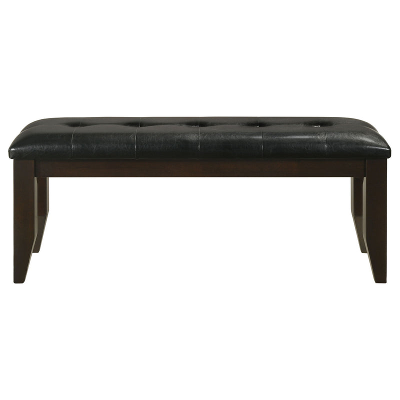 Tufted Upholstered Dining Bench - Brown
