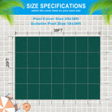 Inground Rectangle Winter Safety Pool Cover, Solid Safety