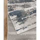 Geometrix - 5'3" X 7'3" Area Rug With Geometric 3D Effect - Gray / Ivory