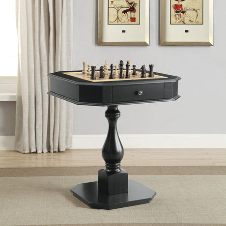 Bishop - Reversible Chess Checker Game Table With Game Tray (Chess Fingures Not Included)