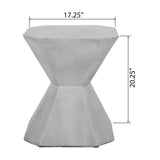 Outdoor, Lightweight Concrete Side Table - Natural