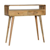 Curved Chestnut Console Table
