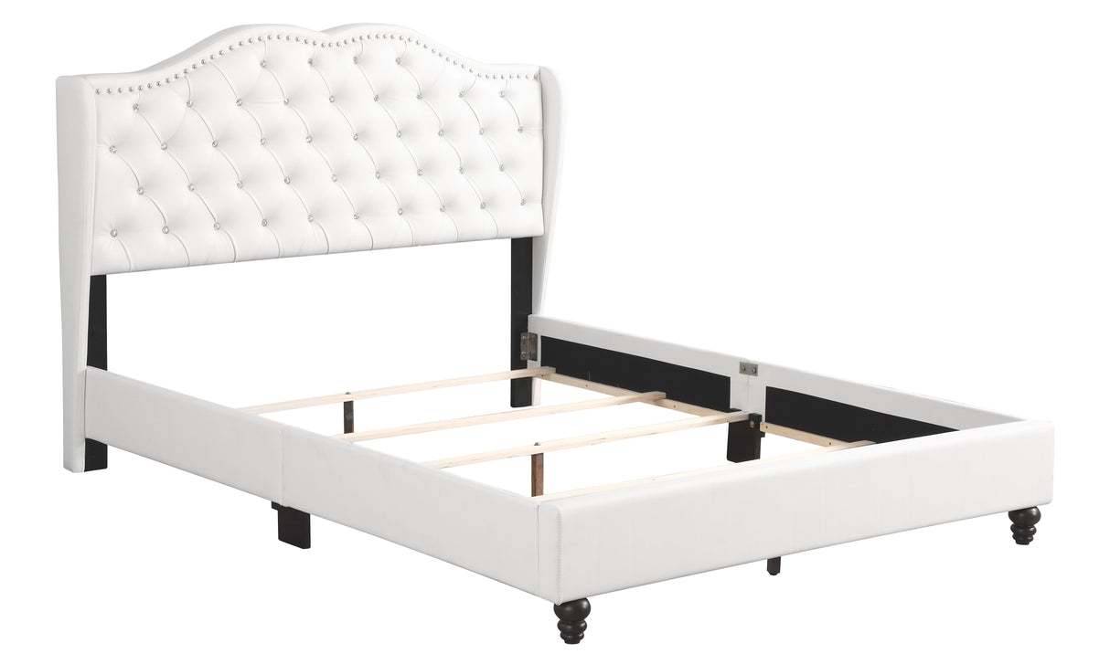 Upholstered Velvet Bed Transitional