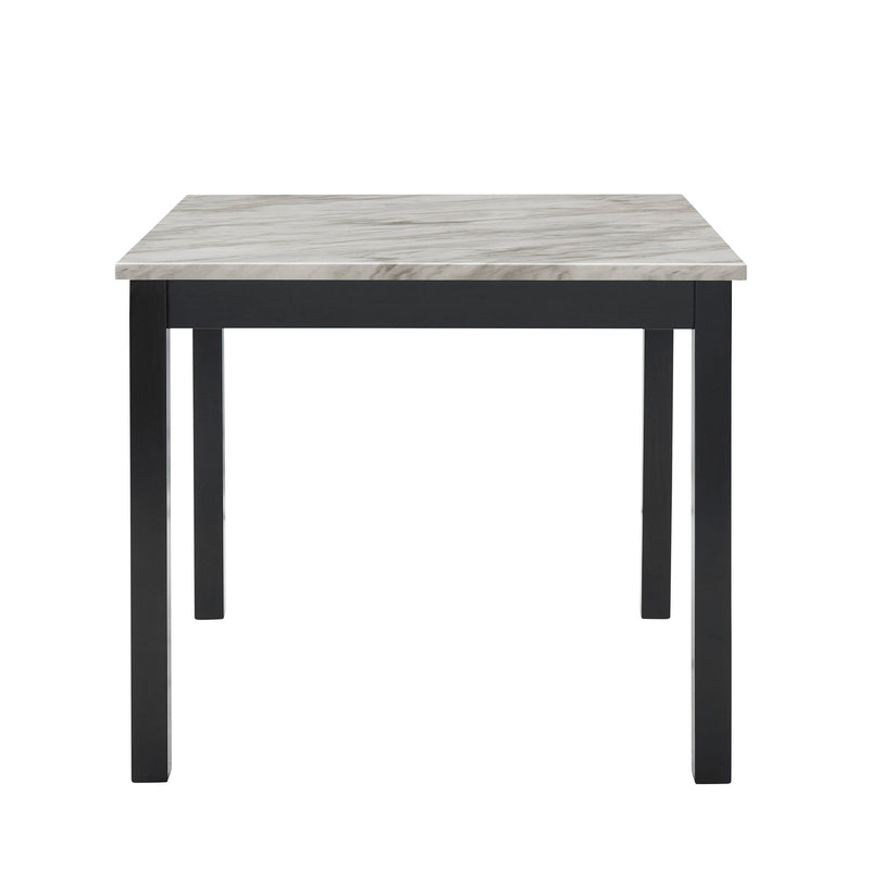 Modern 5 Piece Counter Height Dining Set With Tufted Nail Head Chairs