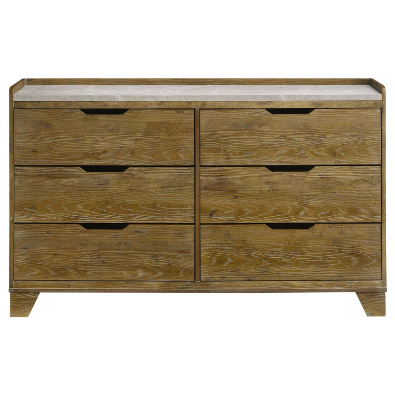 Packard - 6 Drawer Dresser - Oak