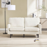 Mid Century Modern Loveseat Sofa With USB Ports, Removable Pillow Cover