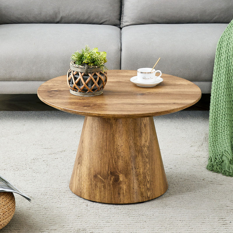 Circular Coffee Table With Adjustable Feet