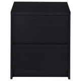 Transitional Nightstand With Dual USB Charging And Motion Sensor Light