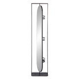Full Length Standing Mirror, 360° Swivel Floor Mirror For Bedroom - Black