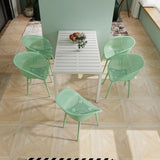 2 Piece Durable Single Chair With Mesh Hollow Out Design