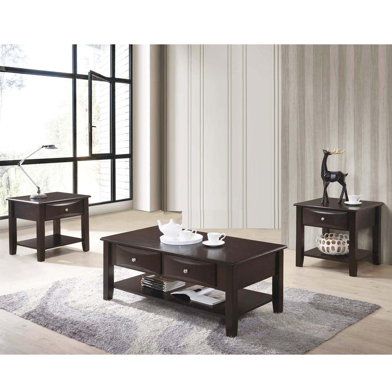 Table Set With Drawers And Open Shelf Storage