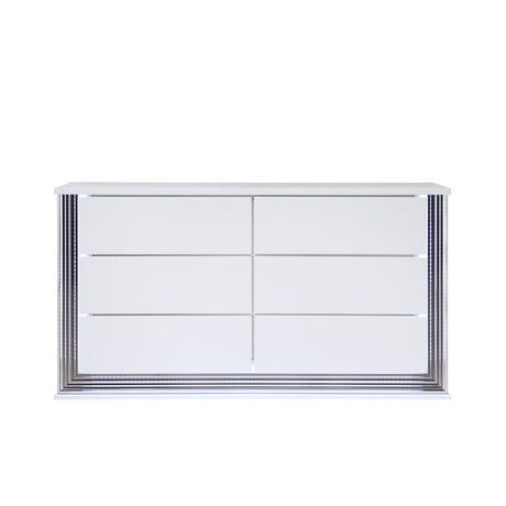 Moon - 5 Pieces Bedroom Set With LED Accent