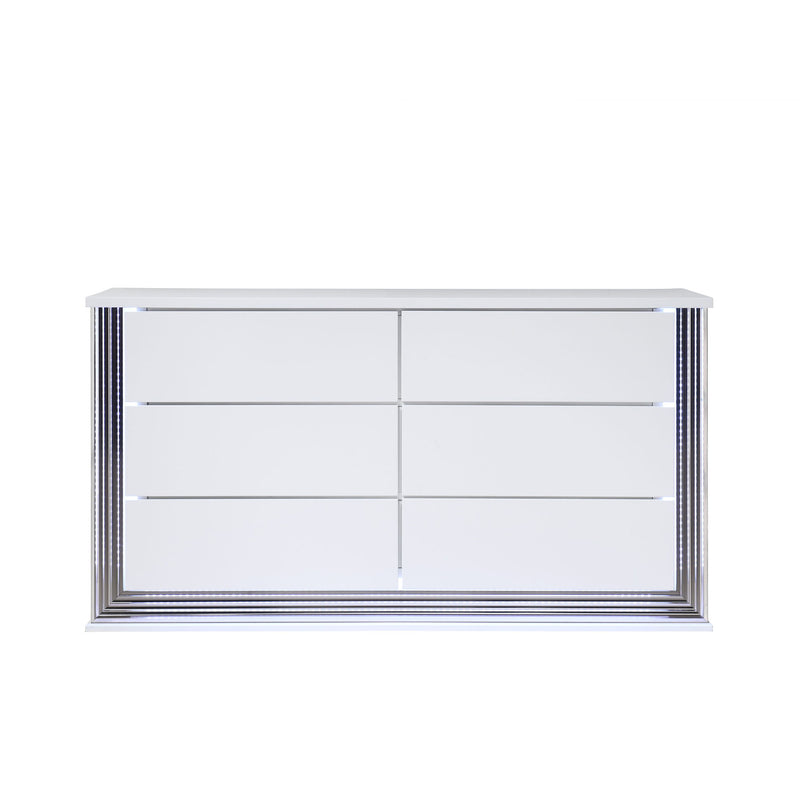 Moon - 5 Pieces Bedroom Set With LED Accent