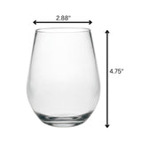 Halo - Oval Hi Ball Tritan Plastic Drinking Glasses, Bpa Free, 20Oz (Set of 4) - Clear