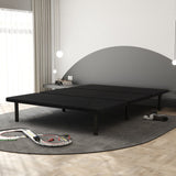 Queen Size Platform Bed Frame, Bedroom Furniture Metal Bed Foundation Base - Black