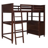 Loft Bed With Drawers With Desk And Shelves