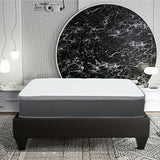 10" Full Size Hybrid Mattress In A Box, Gel Memory Foam Mattress Top With Pocket Coil Base - Gray / White