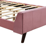 Upholstered Platform Bed Velvet