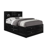 Lucille - 5 Piece Bedroom Set With Storage Drawers And Bookcase Headboard