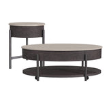 Nica - 2 Piece Occasional Table Set - White / Dark Espresso