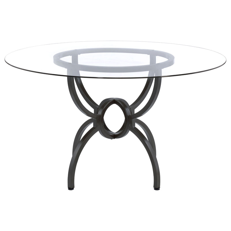 Marina - Round Dining Table - Gunmetal