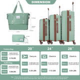 5 Piece Set Hardshell Carry On Luggage Set With Tsa Lock