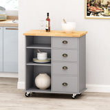 Yohaan - Contemporary Kitchen Cart With Wheels