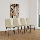 Modern Upholstered Dining Chairs With Cushion Seat And Sturdy Legs (Set of 4)